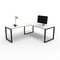 We'Re It Connect It L-Shaped Desk, 77 in D X 30 in H, 66 in W X Thermally Fused Laminate DI66304824L1BBF-BLK-459 - alternate 8